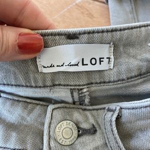 Loft NWOT girlfriend faded gray Jeans